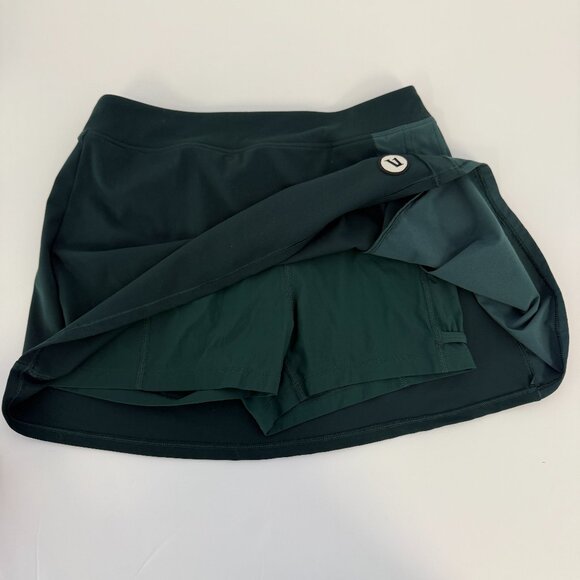Vuori Forest Green Side Pleated Tennis Skirt Athletic Athleisure - Picture 3 of 4